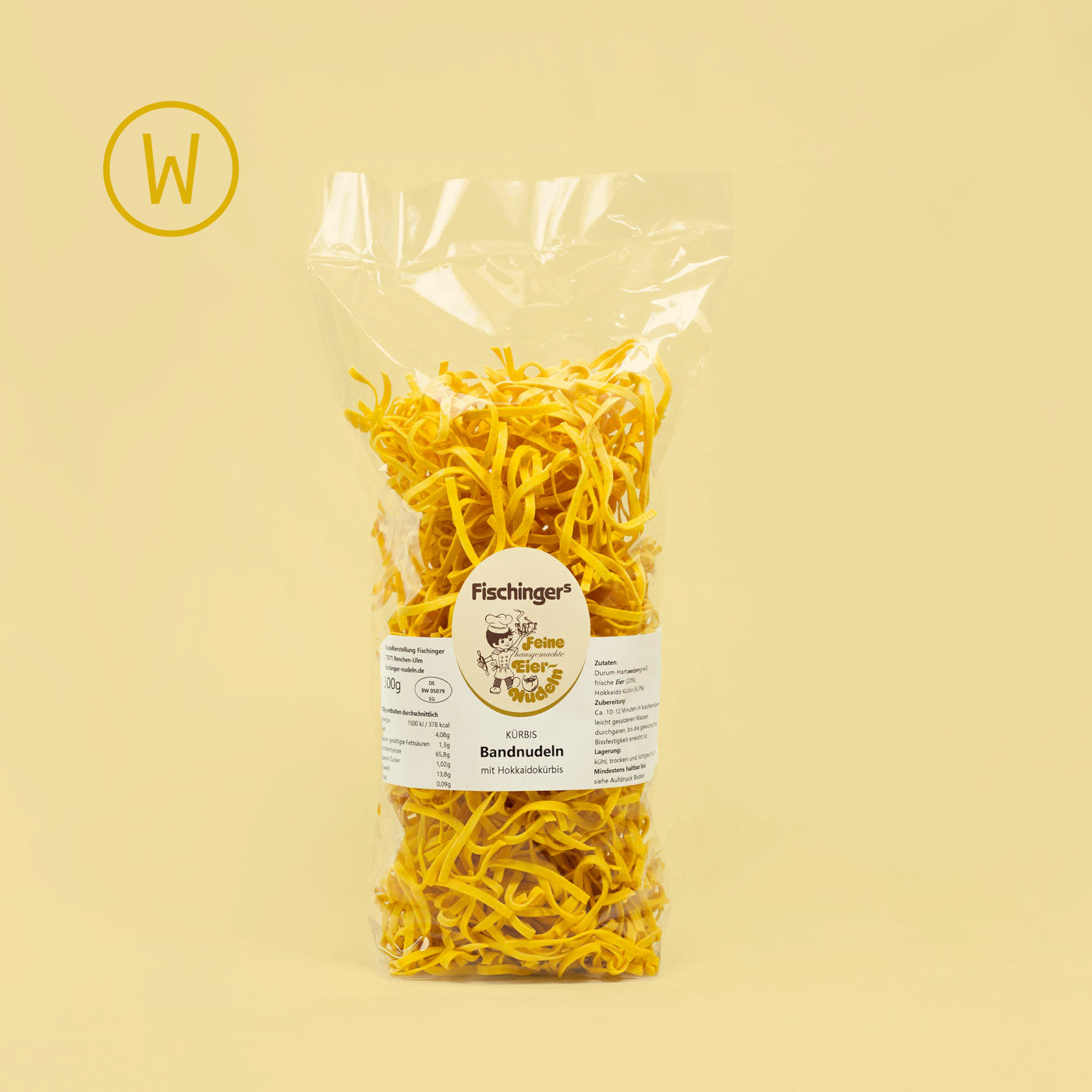 Bandnudeln mit Hokkaido-Kuerbis 