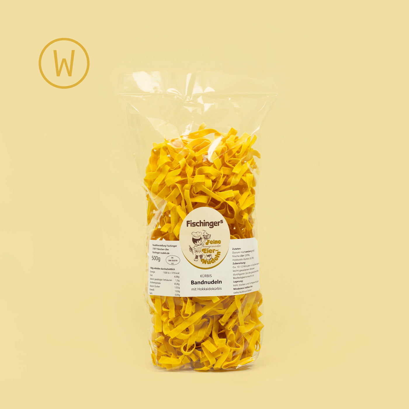 Bandnudeln mit Hokkaido-Kuerbis